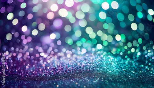 festive bokeh glitters background abstract shiny backdrop with circles modern design overlay with sparkling glimmers blue purple and green backdrop glittering sparks with glow effect