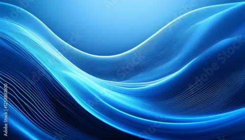abstract soft blue wave background 3d blue background with blue lines curved wavy sparkle with copy space for text three dimensional wave and blue background