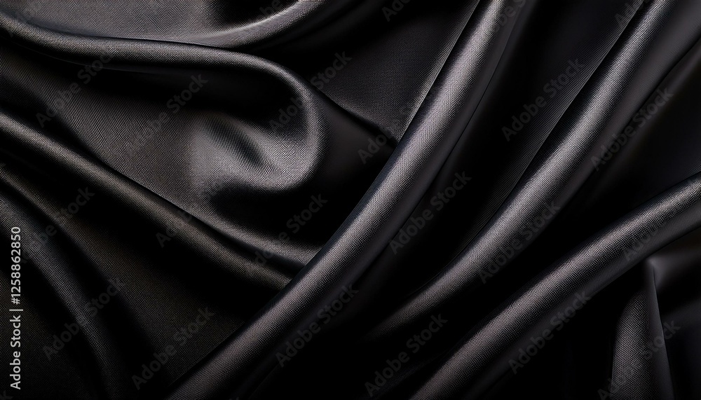 Obraz premium black luxury fabric background with copy space