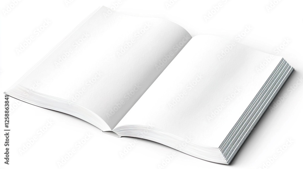 Blank Open Book Template for Magazine and Layout Design Use Blank Open Book Template for Magazine and Layout Design Use