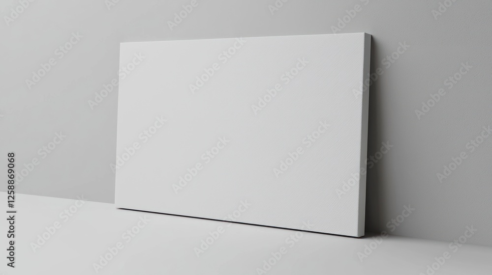 Fototapeta premium Blank White Canvas Mockup: Perfect for Art, Design, and Presentation