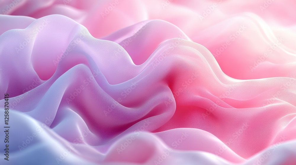 Obraz premium Soft Colorful Fabric Waves in Gentle Light with Smooth Texture
