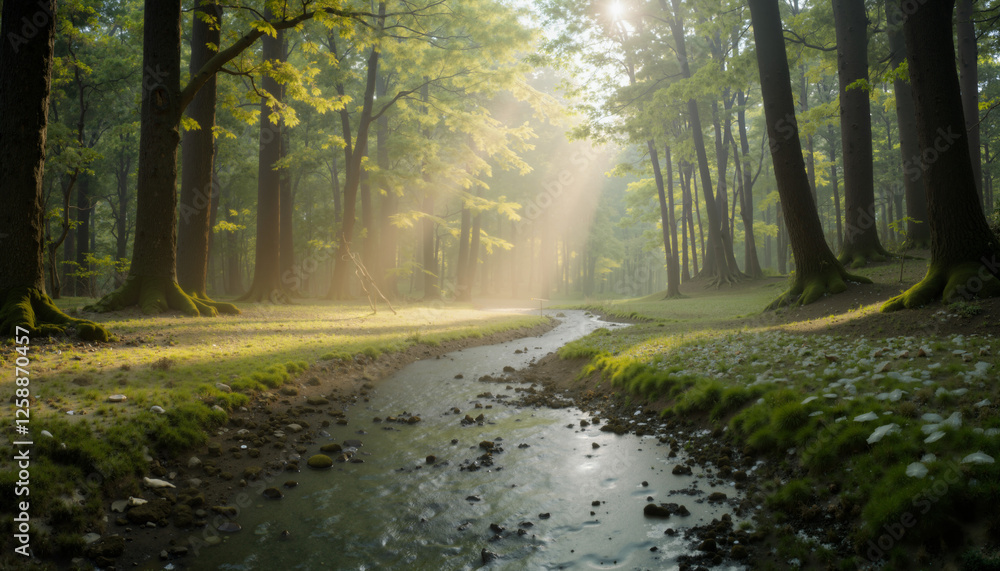 Obraz premium Serene Forest Stroll