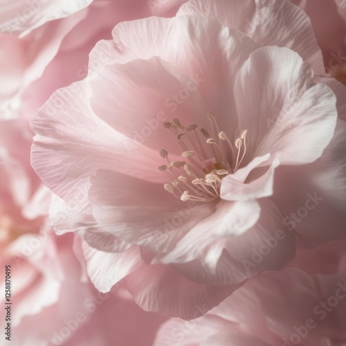 Pink Flowers in Bloom Isolated on Pure White Background for Elegant Design Projects