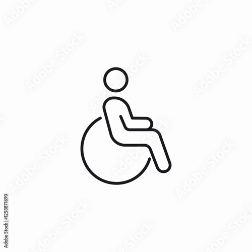 wheelchair accessible icon sign vector