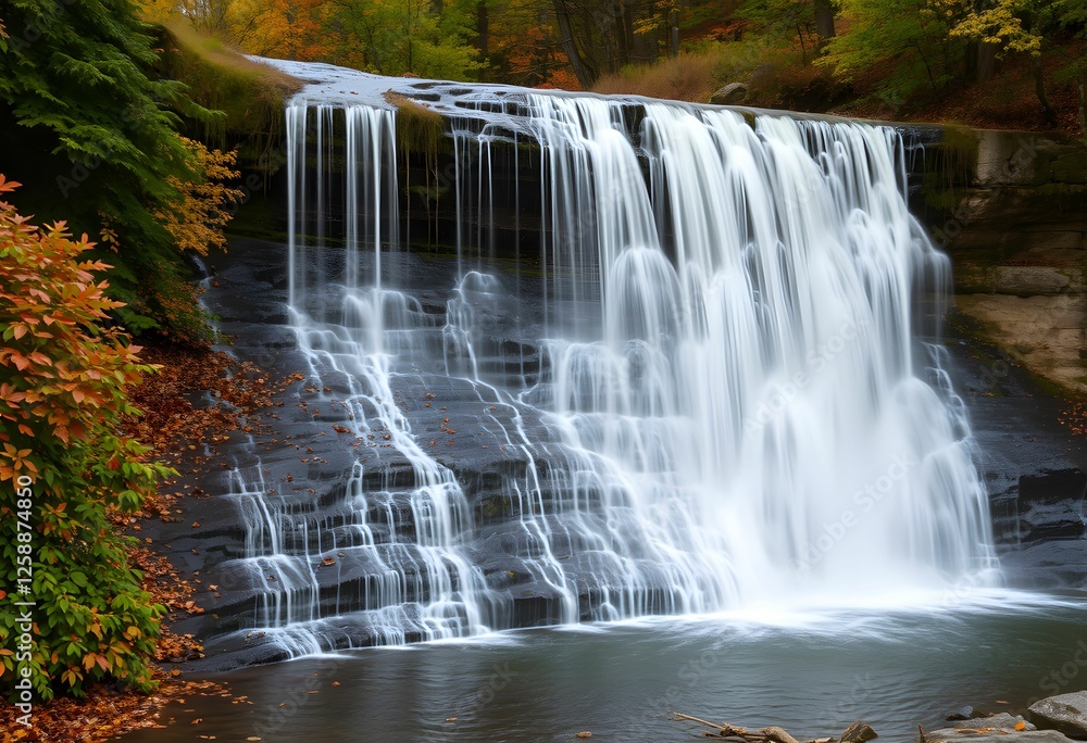 Obraz premium waterfall in autumn