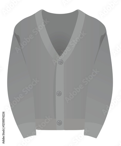 Women grey jumper. vector illustration
