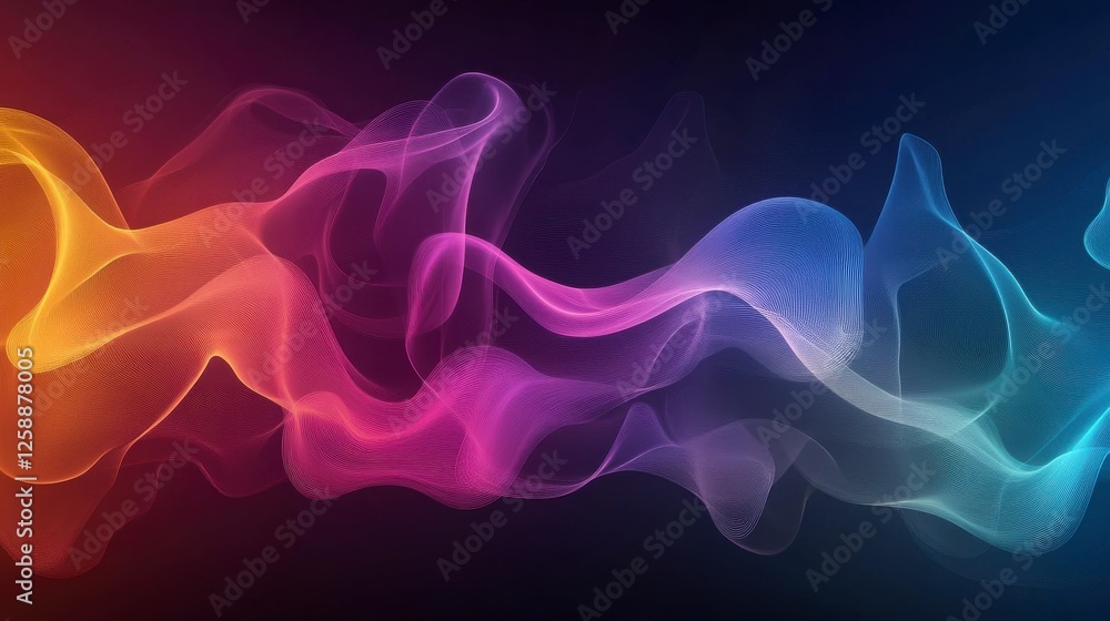 Fototapeta premium Abstract Colorful Gradient Waves
