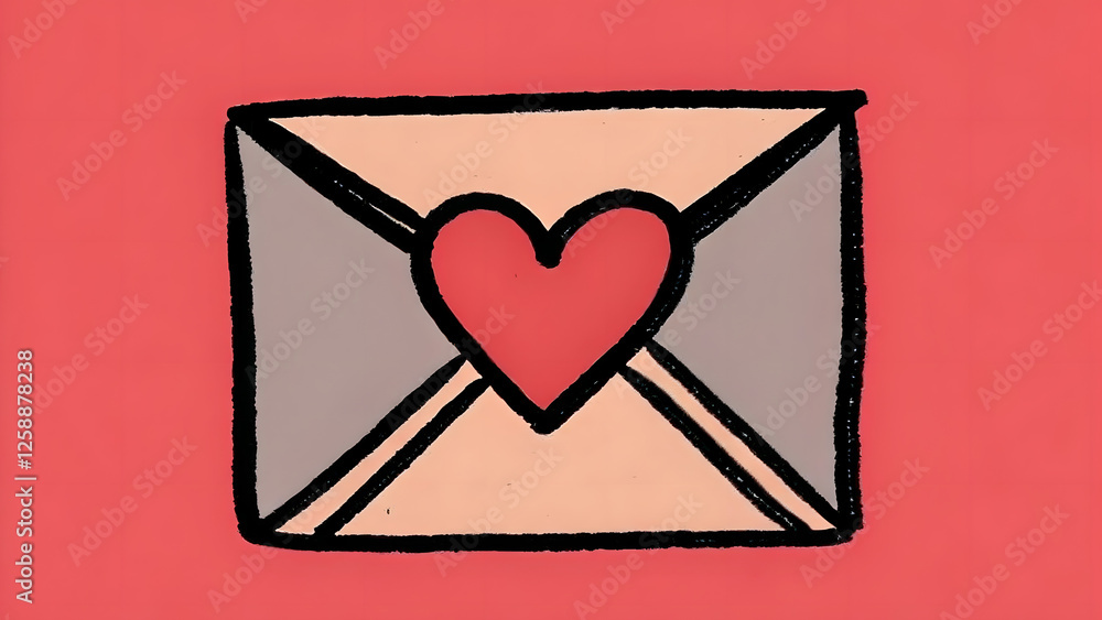 Email heart illustration vector Email heart illustration vector