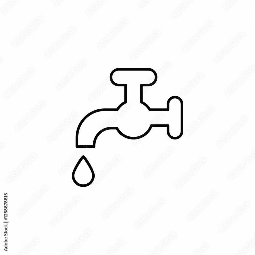 outdoor water tap icon sign vector outdoor water tap icon sign vector