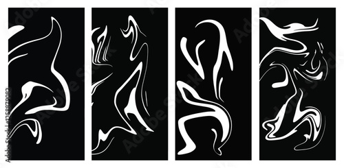 Modern white and black design template for poster flyer brochure cover. Vector eco flyer, poster, brochure, magazine. marble cover