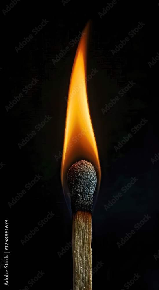 burning match flame macro photography burning match flame macro photography