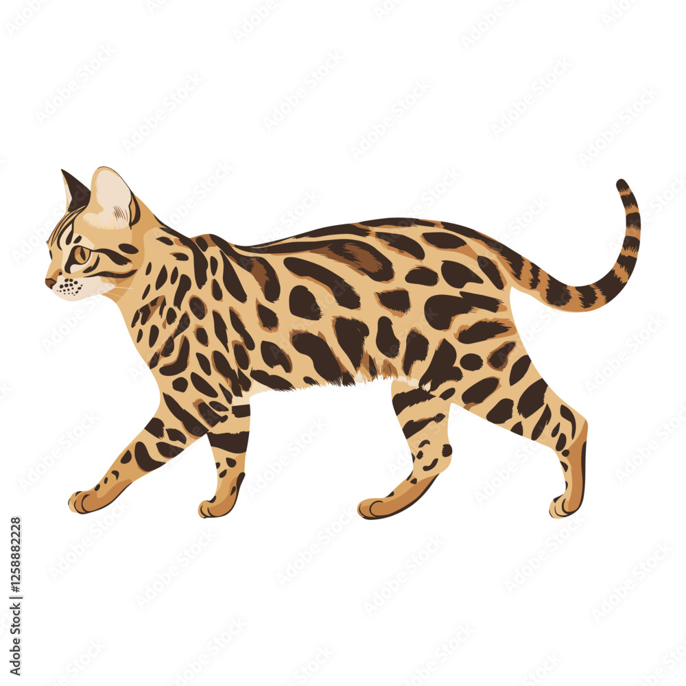 Bengal Cat illustration animal bengal vector Bengal Cat illustration animal bengal vector