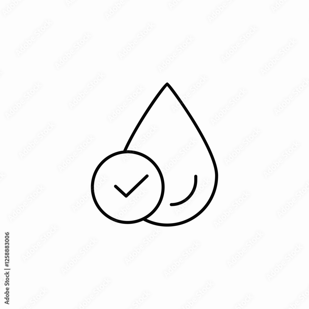 water supply completed icon sign vector water supply completed icon sign vector