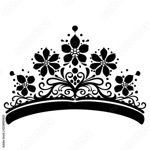 Floral Tiara tiara illustration accessories vector