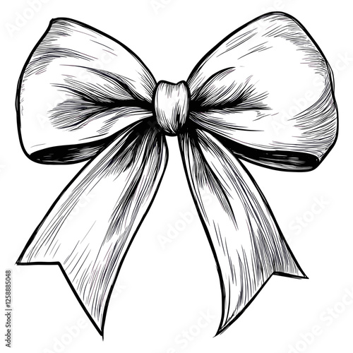 Rosette Bow drawing illustration sketch vector