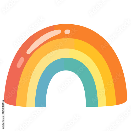 Rainbow illustration simple art vector