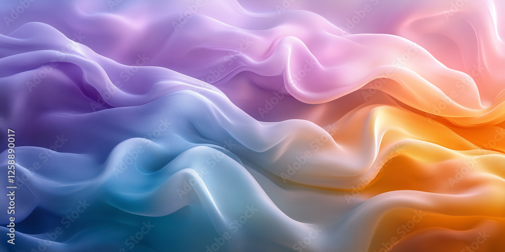 Mesmerizing abstract composition with fluid, silk-like textures flowing in a harmonious wave of pastel colors Mesmerizing abstract composition with fluid, silk-like textures flowing in a harmonious wave of pastel colors