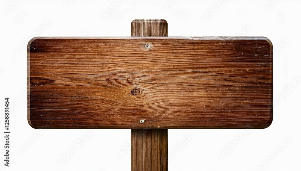 Fototapeta premium wooden sign isolated on white