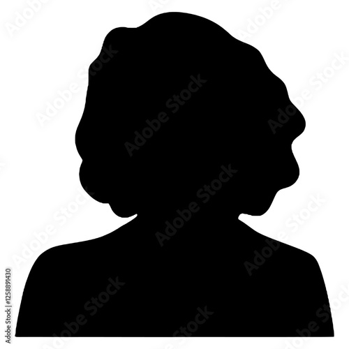 Chubby people avatar silhouette outline person vector