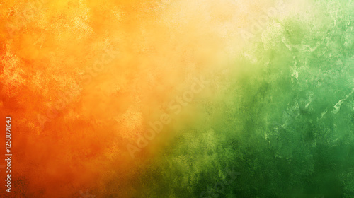 Abstract orange and green smoke or mist background, colorful texture