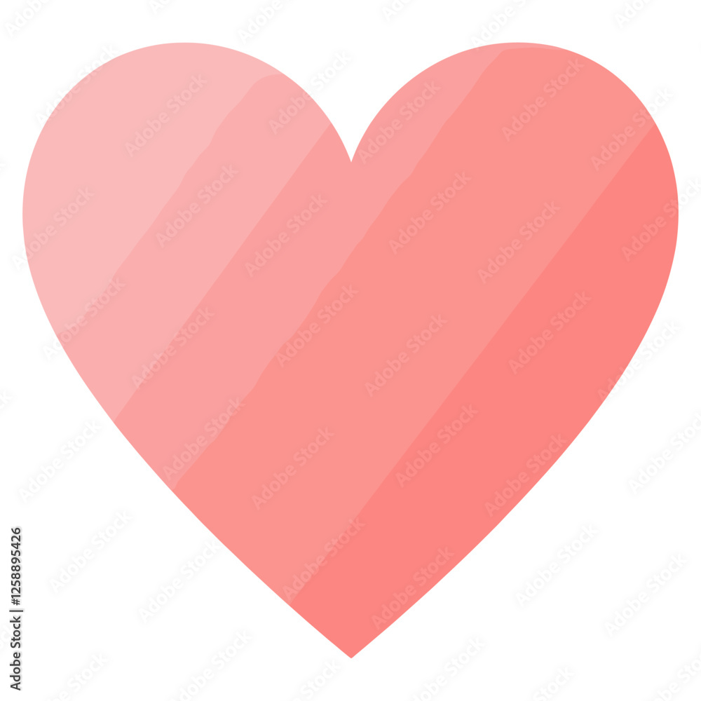 Pink heart icon illustration minimal valentine's vector Pink heart icon illustration minimal valentine's vector