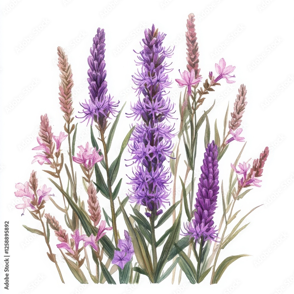 Colorful Wildflower Bouquet Illustration Colorful Wildflower Bouquet Illustration