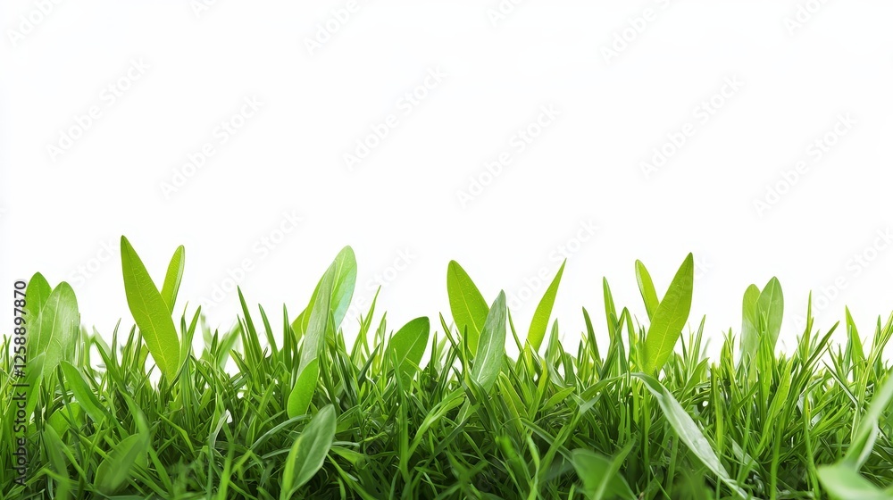 Fototapeta premium Lush green grass growth natural environment close-up imagery vibrant landscape fresh perspective nature's beauty