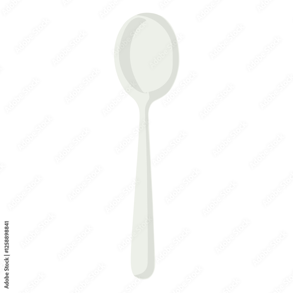 Spoon illustration minimalist shadow vector Spoon illustration minimalist shadow vector
