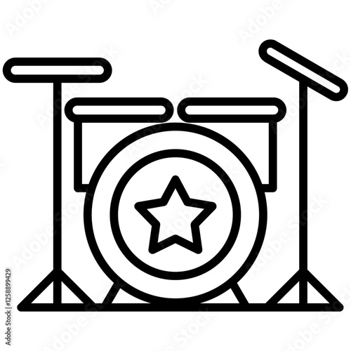 Drum kit Icon