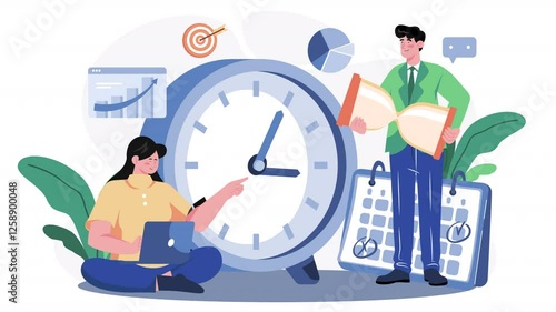 Visualizing Business Data Analytics Animation Scene