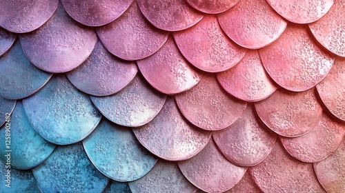 Wallpaper Mural Seamless pastel pink and blue scales pattern. Torontodigital.ca
