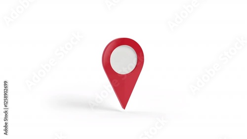 Animated Location Pin 3d Icon