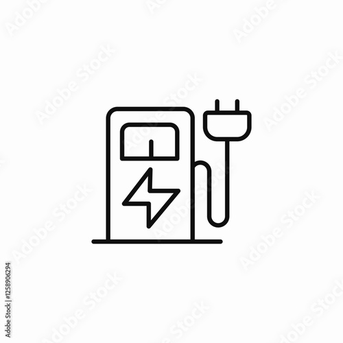 electrical car plug icon sign vector