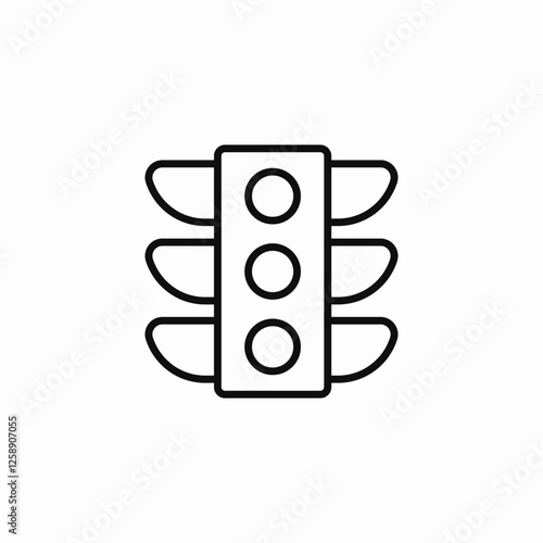 large traffic lights icon sign vector