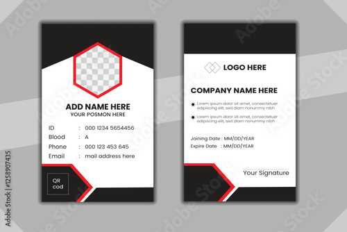 Business ID card design and modern creative card temp[late