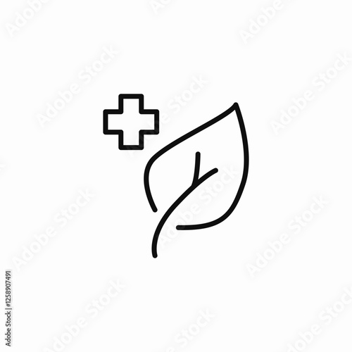 natural medicine icon sign vector