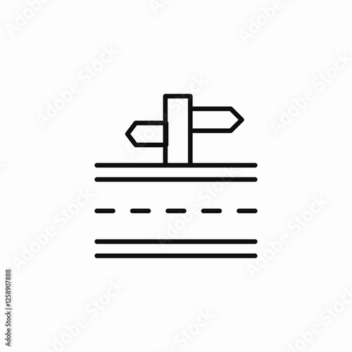 road local directions icon sign vector