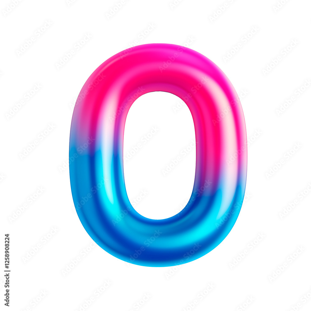 Colorful letter O with smooth gradient design, showcasing vibrant pink and blue hues Colorful letter O with smooth gradient design, showcasing vibrant pink and blue hues