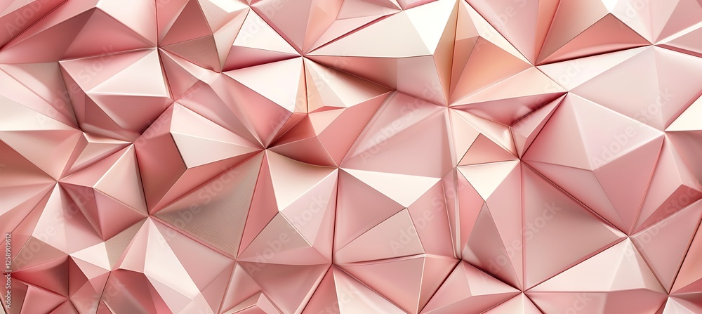 Obraz premium Modern Pink Abstract Geometric Background with Unique Triangular Patterns, Creating a Visually Appealing and Futuristic Design