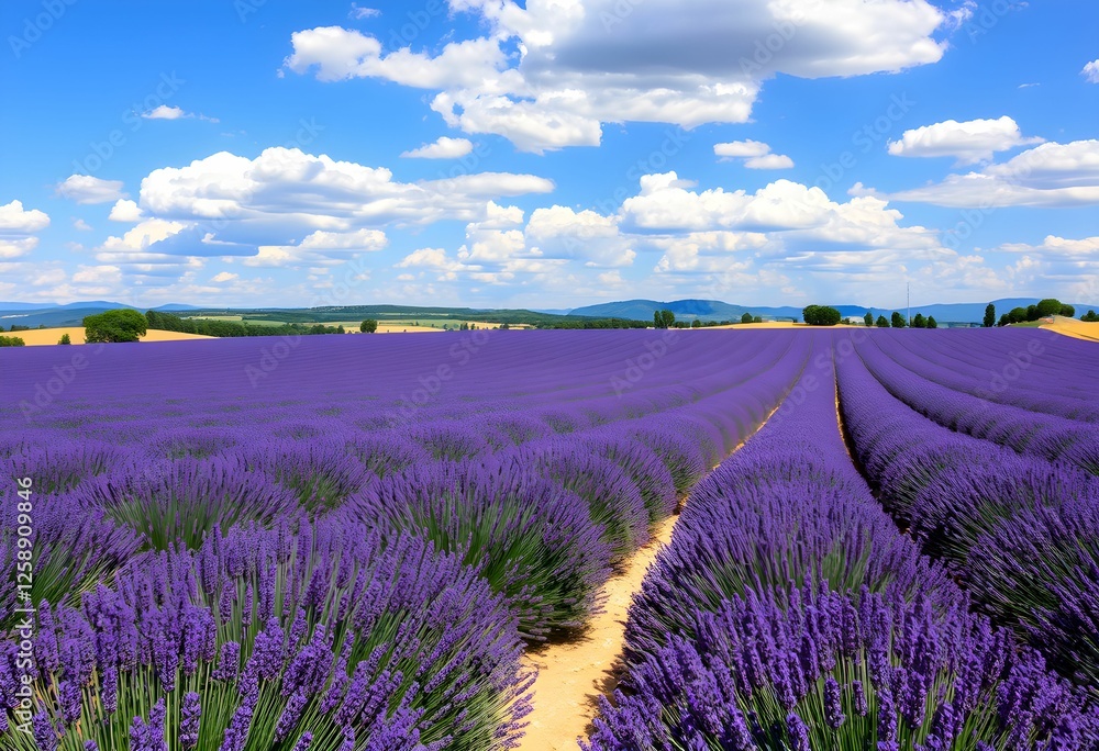 Naklejka premium lavender field in provence france