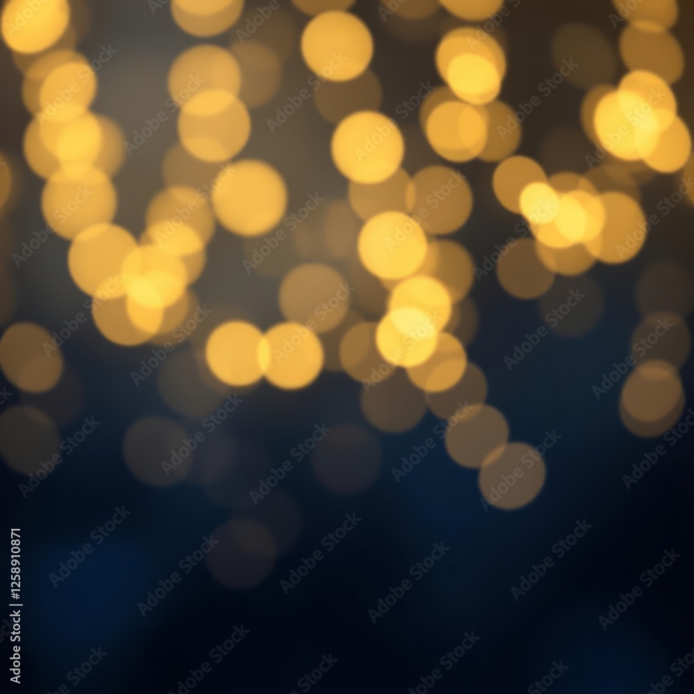 Golden bokeh lights on dark blue background Bokeh light lights background bokeh abstract light bright effect shiny