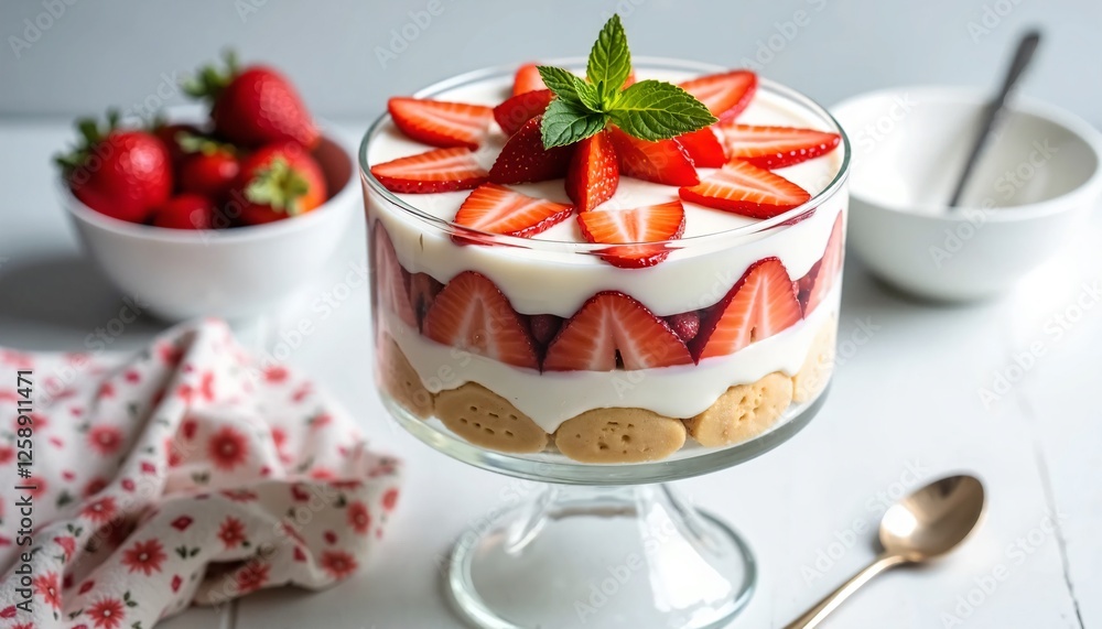 yogurt with strawberries and yogurt yogurt with strawberries and yogurt