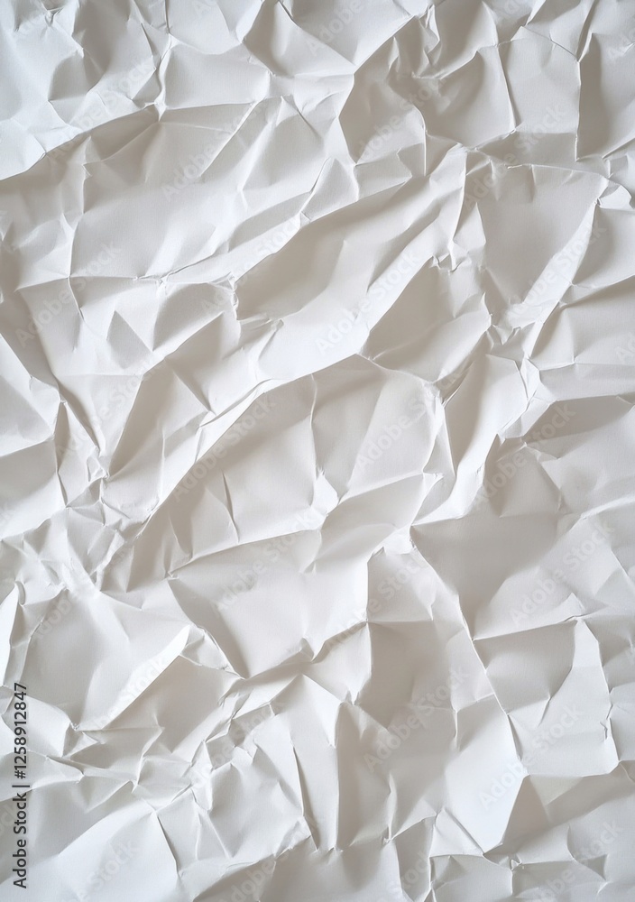 Obraz premium Crumpled white paper texture background