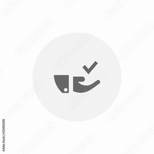 completed insurance icon sign vector
