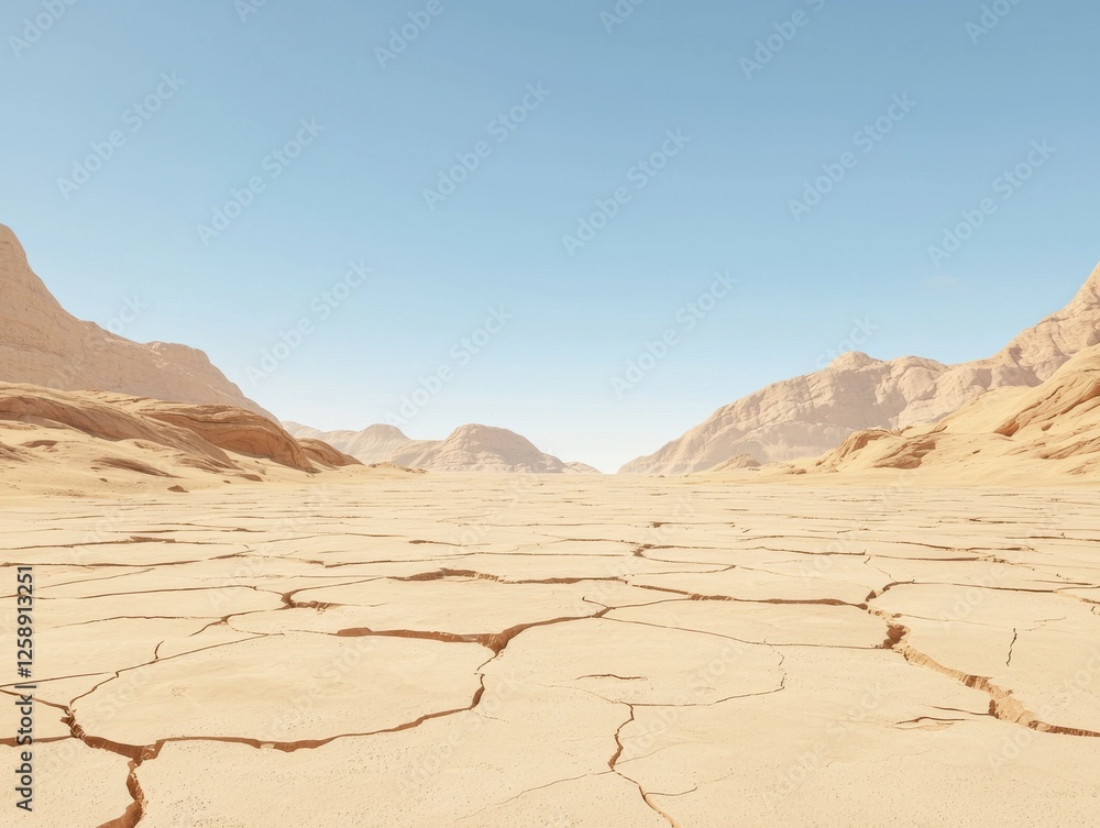 Desert landscape exploration arid terrain - image vast open space aerial view nature's beauty Desert landscape exploration arid terrain - image vast open space aerial view nature's beauty
