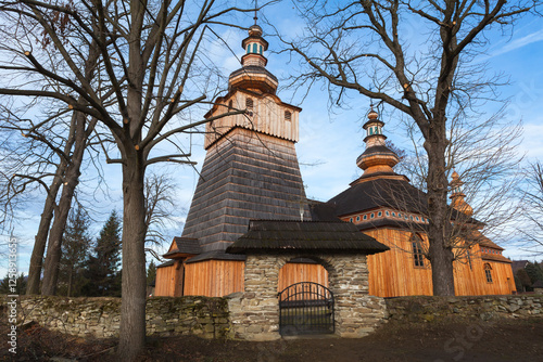 The former Lemko Greek-Catholic church of St. Michael the Archangel from 1831 in Brunary, Poland. Unesco World Heritage Site.