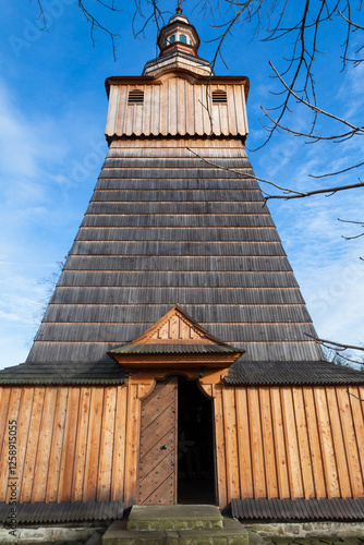 The former Lemko Greek-Catholic church of St. Michael the Archangel from 1831 in Brunary, Poland. Unesco World Heritage Site.