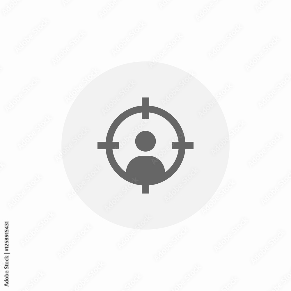target customer audience icon sign vector target customer audience icon sign vector