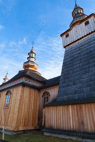 The former Lemko Greek-Catholic church of St. Michael the Archangel from 1831 in Brunary, Poland. Unesco World Heritage Site.